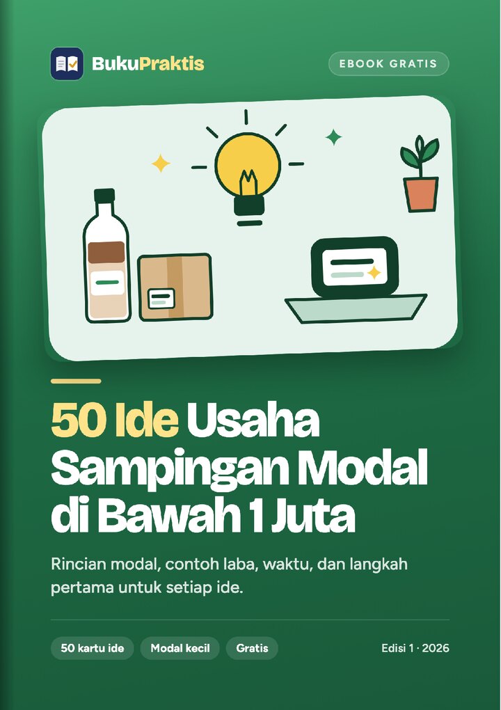 Sampul 50 Ide Usaha Sampingan Modal di Bawah 1 Juta