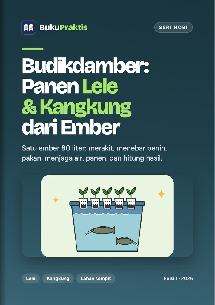 Sampul Budikdamber: Panen Lele & Kangkung dari Ember