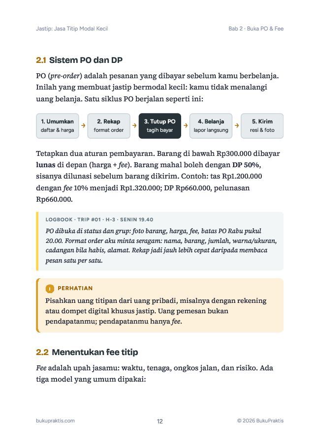 Contoh halaman Jastip: Jasa Titip Modal Kecil
