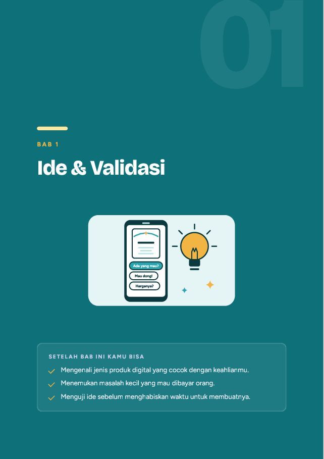 Contoh halaman Jualan Produk Digital