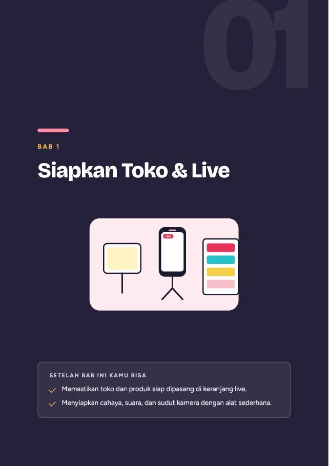 Contoh halaman Live Jualan TikTok Shop