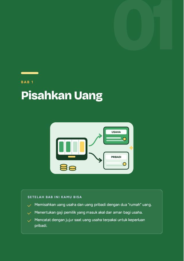 Contoh halaman Pembukuan & Pajak UMKM Sederhana